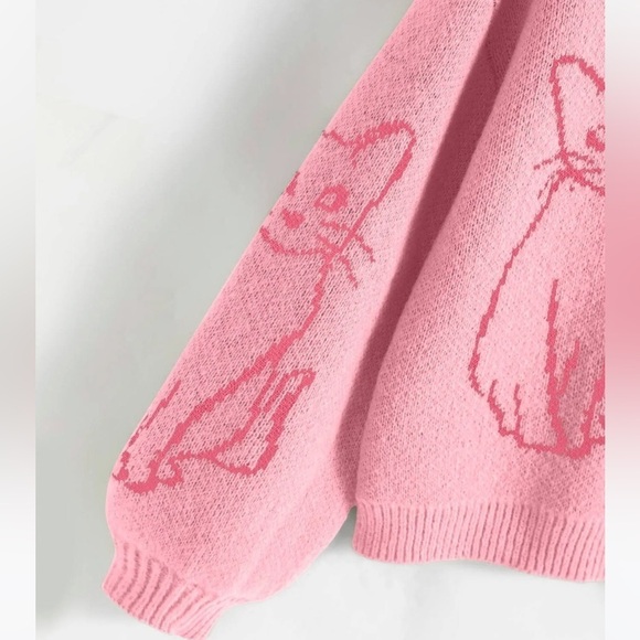 Cats cute sweater winter sweater size S/M - Picture 3 of 4